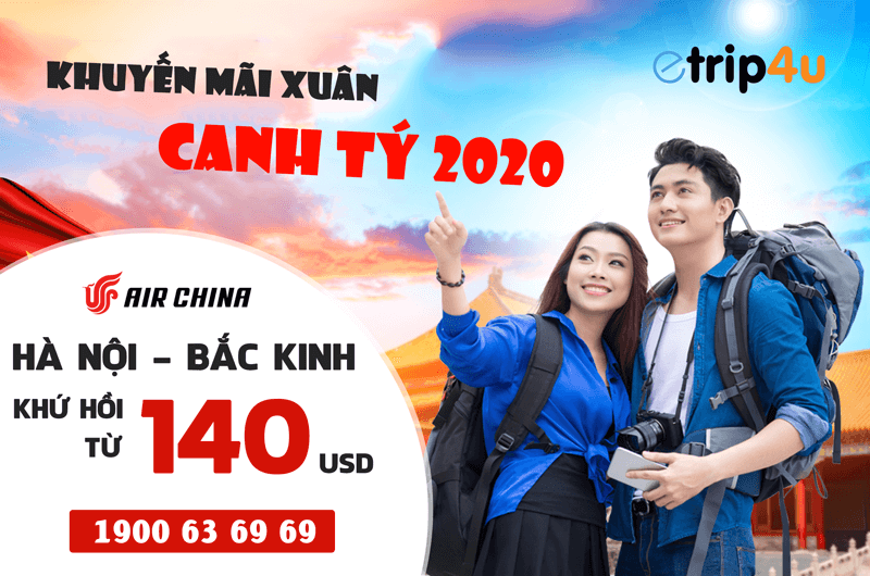 Air China khuyến mại xuân Canh Tý 2020: Khứ hồi Hà Nội – Bắc Kinh từ 140 usd Air China khuyến mại xuân Canh Tý 2020: Khứ hồi Hà Nội – Bắc Kinh từ 140 usd