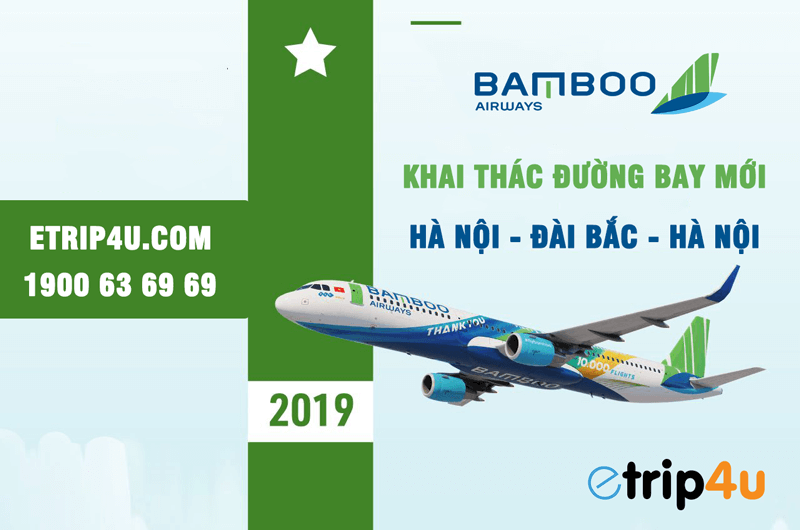 Bamboo Airways khai trương đường bay mới Hà Nội - Đài Bắc - Hà Nội