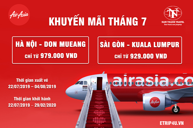 Bản tin khuyến mãi Air Asia tháng 7