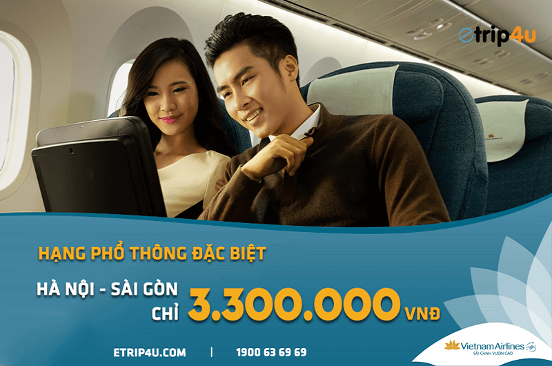 Bay Hà Nội – Sài Gòn hạng phổ thông đặc biệt chỉ 3.300.000 vnđ
