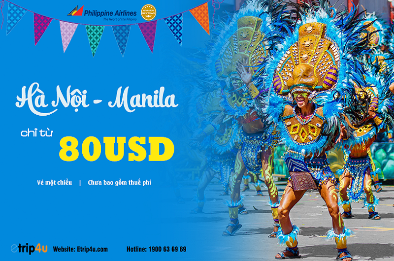 Bay thỏa thích Hà Nội - Manila với giá vé chỉ từ 80 USD Bay thỏa thích Hà Nội - Manila với giá vé chỉ từ 80 USD