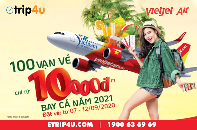 Đi khắp Việt Nam với trăm vạn vé chỉ 10K của Vietjet Đi khắp Việt Nam với trăm vạn vé chỉ 10K của Vietjet