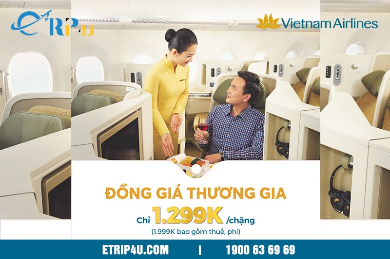 Đồng giá hạng thương gia cùng Vietnam Airlines