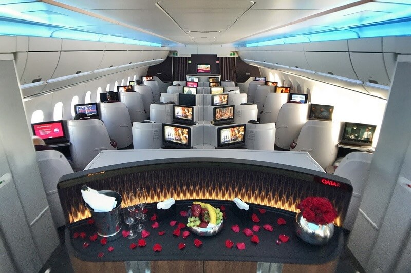 Khoang hạng Thương gia tr&ecirc;n Qatar Airways