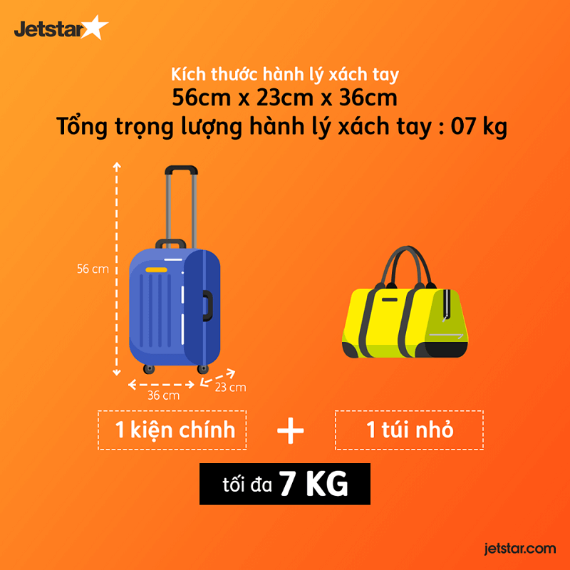Quy định hành lý xách tay Jetstar Quy định hành lý xách tay Jetstar