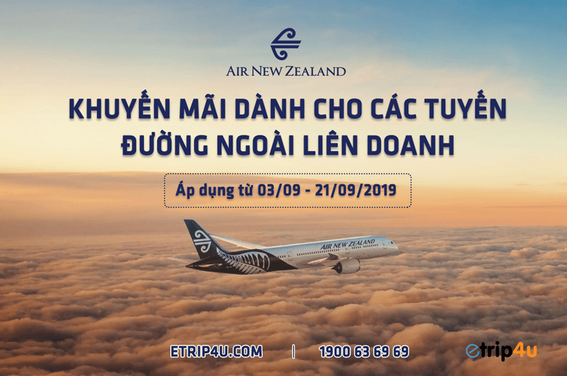 Air New Zealand khuyến mãi dành cho các tuyến đường ngoài liên doanh