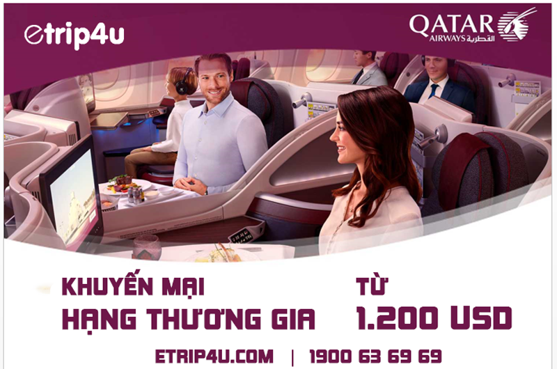 Khuyến mãi hạng thương gia Qatar Airways