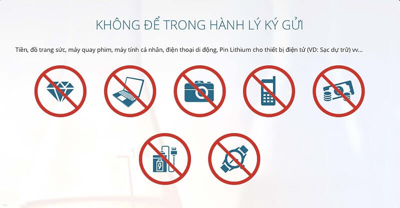 Bạn không nên để những vật có giá trị trong hành lý ký gửi Bạn không nên để những vật có giá trị trong hành lý ký gửi