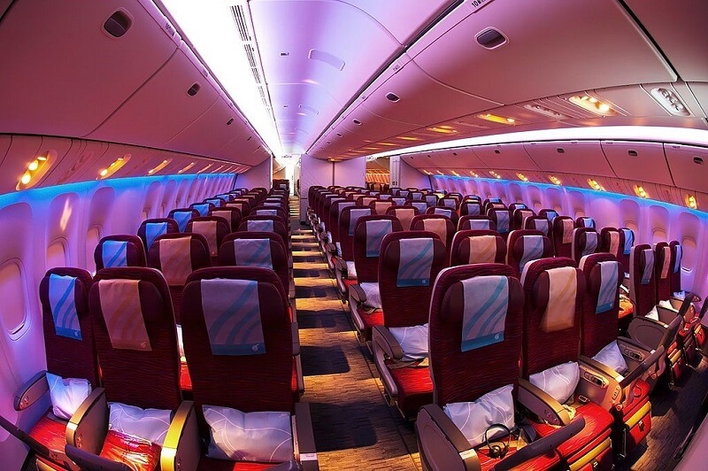 Khoang hành khách hạng phổ thông trên Qatar Airways Khoang hành khách hạng phổ thông trên Qatar Airways