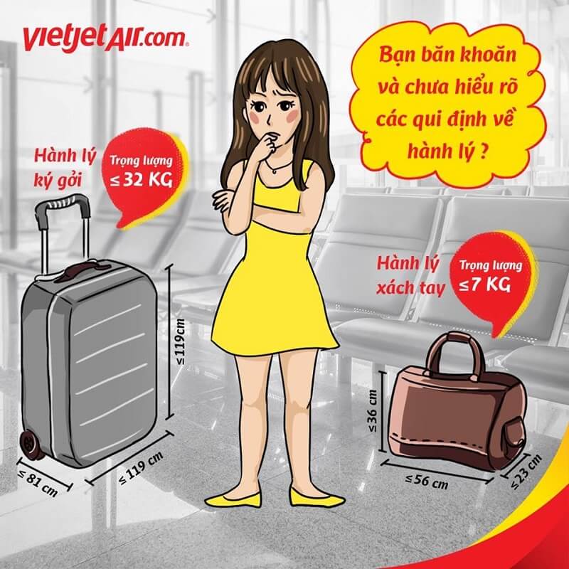 Quy định hành lý Vietjet Air Quy định hành lý Vietjet Air