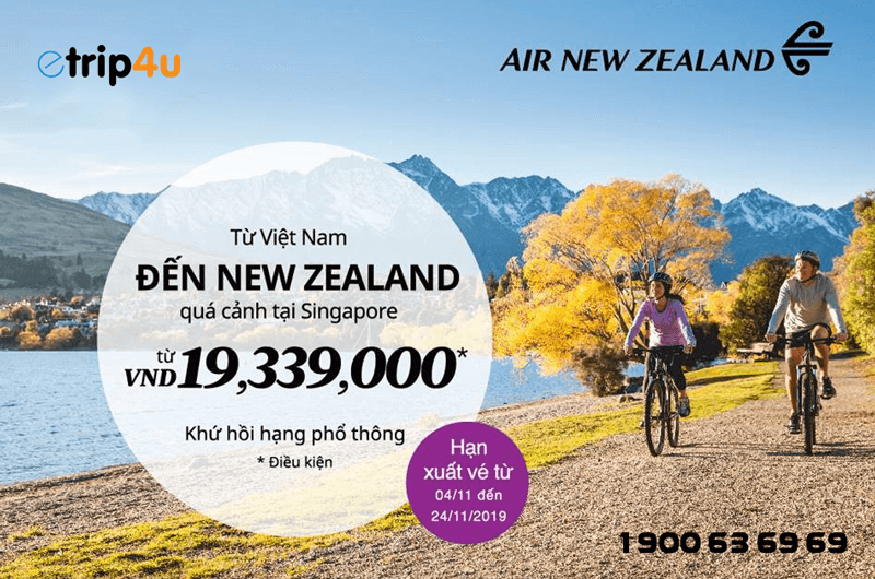 Tưng bừng khuyến mại tháng 11 cùng Air New Zealand