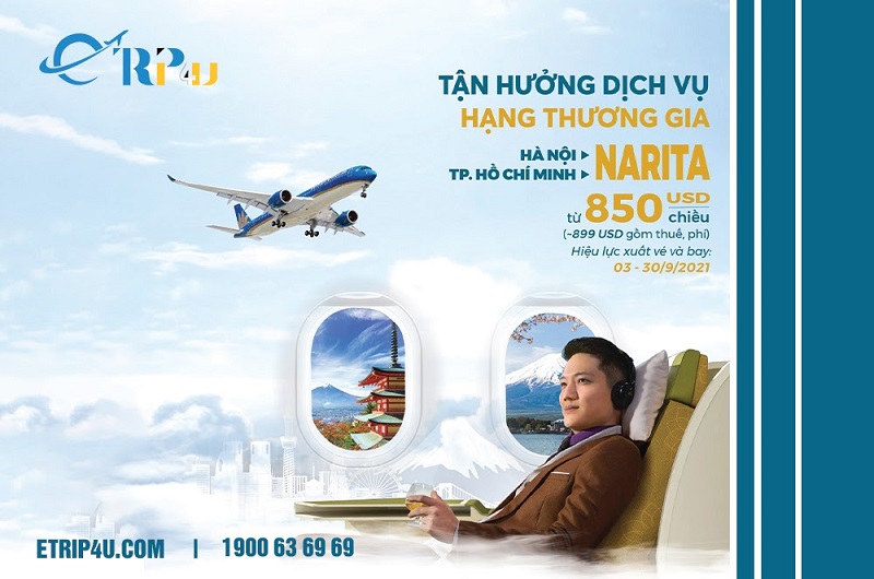 Vietnam Airlines bán vé hạng Thương gia đi Nhật giá chỉ từ 850USD Vietnam Airlines bán vé hạng Thương gia đi Nhật giá chỉ từ 850USD