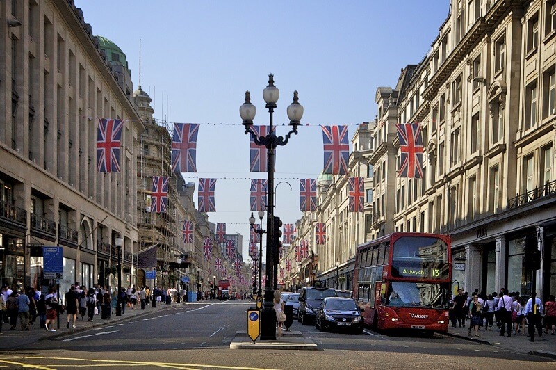 Phố Regent tại London Phố Regent tại London