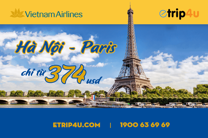 Vietnam Airlies Khuyến mãi vé khứ hồi Hà Nội – Pháp Vietnam Airlies Khuyến mãi vé khứ hồi Hà Nội – Pháp