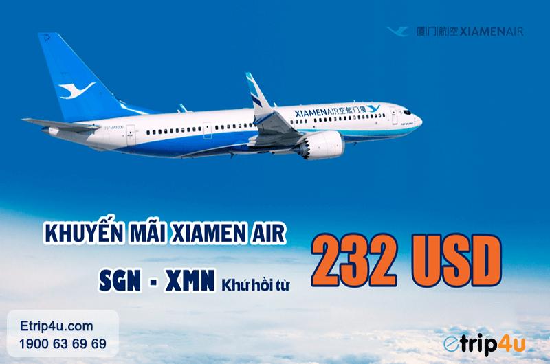 Xiamen Air khuyến mãi vé khứ hồi Sài Gòn – Hạ Môn chỉ từ 232 USD Xiamen Air khuyến mãi vé khứ hồi Sài Gòn – Hạ Môn chỉ từ 232 USD